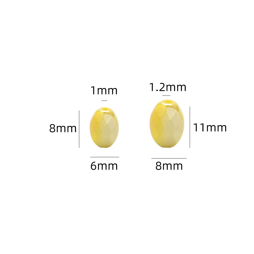 30Pcs/Lot Flatback Oval Shape Bead 8x11mm AB Faceted Glass Loose Beads Jewelry Diy Making Crystal Accessories Wholesale In Bulk