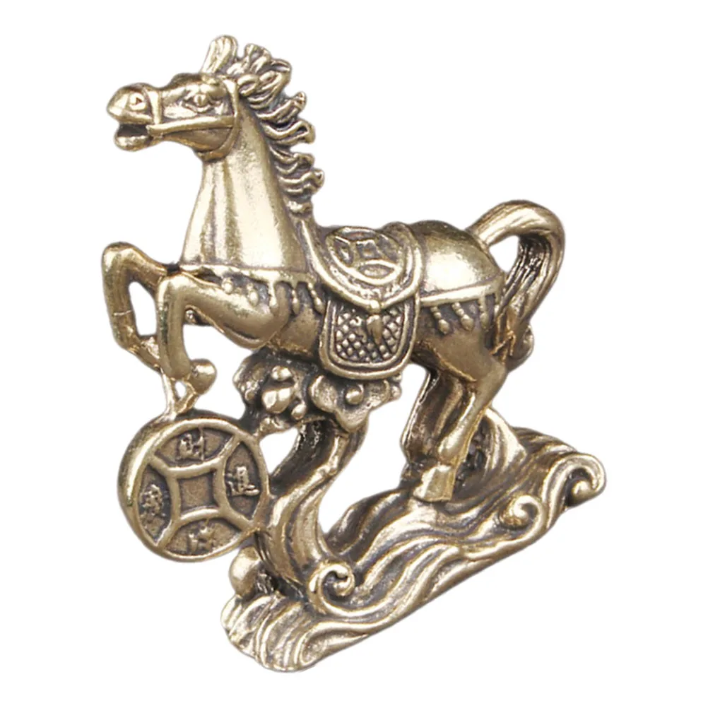 

Retro Brass Horse Statue Vintage Horse Ornament Home Office Desk Decor Craft Gift Garden Decoration Sculpture