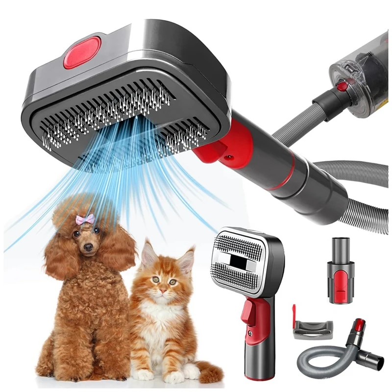 Pet Dog Grooming Kit For Dyson Vacuum V7 V8 V10 V11 V12 V15,Dog Grooming Brush Attachment,Dog Hair Groomer Tools