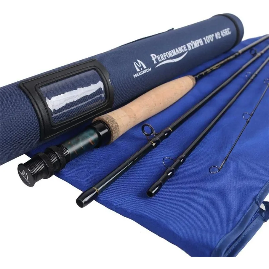 

Performance Nymph Fly Fishing Rod in 2/3/4wt: 10ft/11ft, IM10 Carbon, AAA Cork Handle, Rod Tube and Combo Set Available