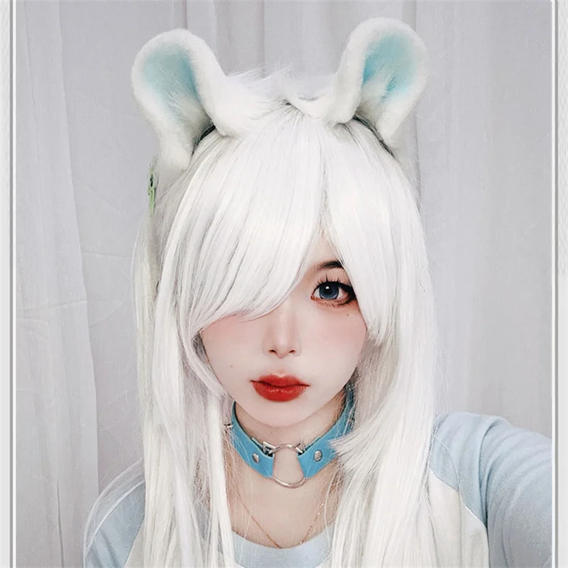 Girl Headdress Animal Headband Hamster Plush Round Ears Cosplay Hair Clips Night Party Cosplay Prop Halloween Decorative Gifts view 6