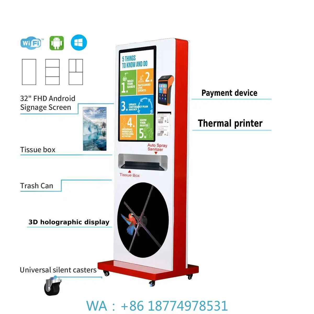 Food Ordering Machine for Restaurant Coffee Shop Hotel Self Service Ordering Kiosk Automatic