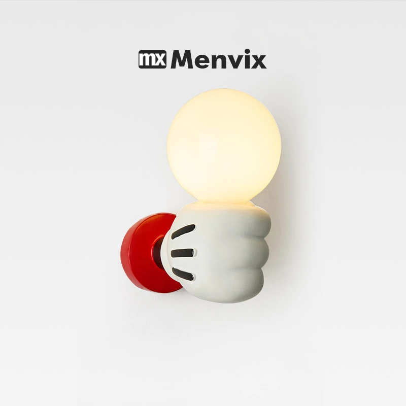 

Menvix Memphis Modern Nordic Wall Lamp E27 Glass Edison Left And Right Hand Wall Light for Hotel Bedroom Decorative Interior