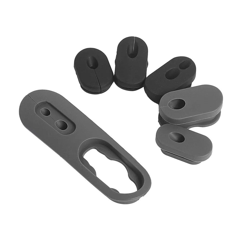 Penutup Port Pengisian Daya Anti Debu untuk Skuter Listrik Xiaomi 4 Pro, Pelindung Silikon Tahan Air, Set Kabel 5 Buah, Suku Cadang Skuter