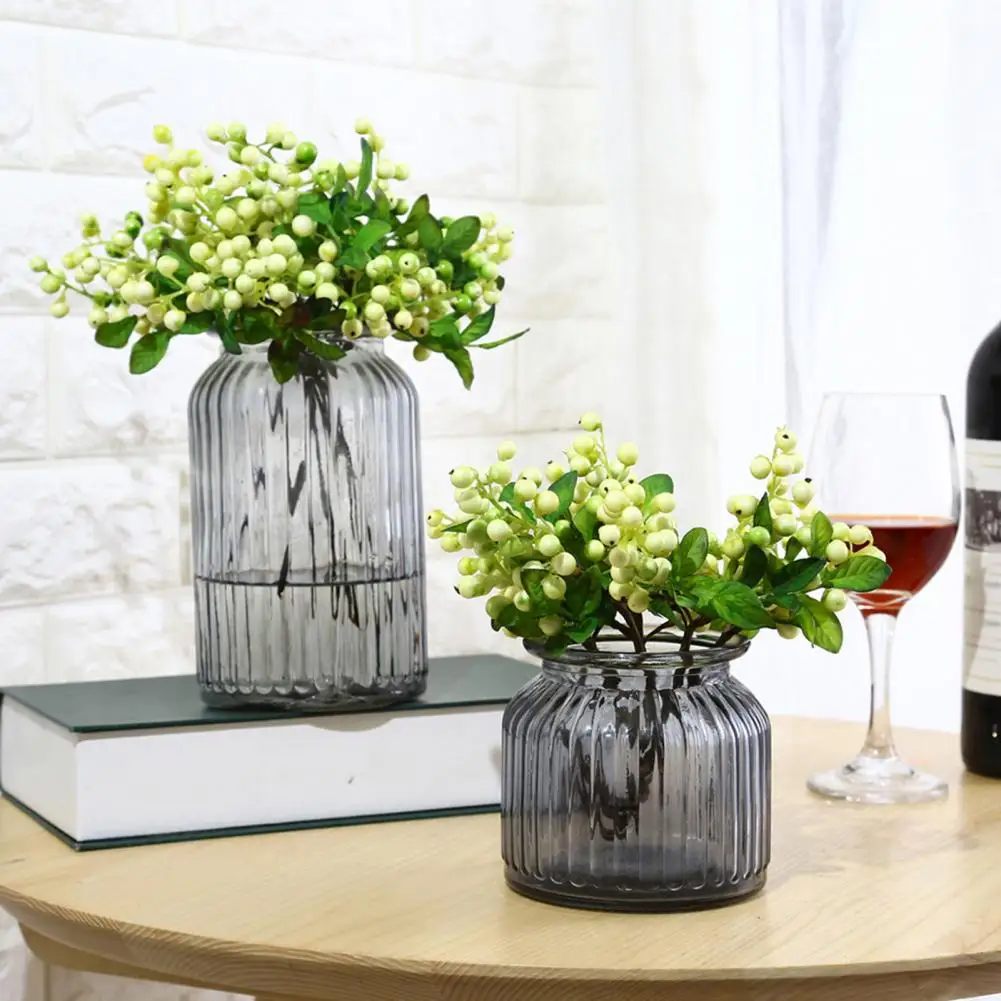 زهرة اصطناعية فرع التوت الصناعي محاكاة نبات التوت الأخضر الزفاف الديكور الفواكه نبات اصطناعي فندق مقهى ديكور #2