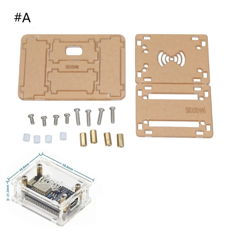 

J78A Clear Acrylic Case Guard For NodeMcu Lua CP2102/CH340G ESP32 Development Board With Loose Part Protections and Display