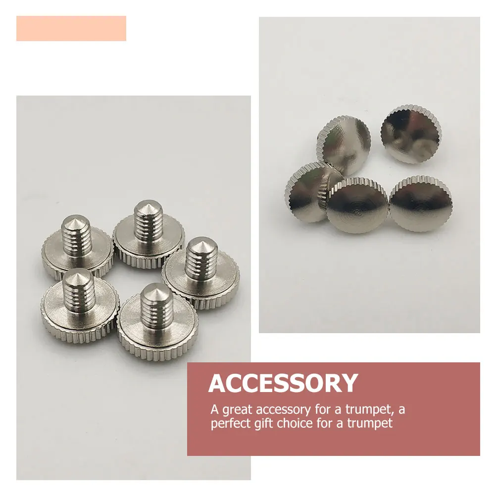 

5pcs Wind Instrument Ring Replacement Screws Trumpet Parts Premium Metal Pull Screws Durable Repair Accessories Sturdy Hard