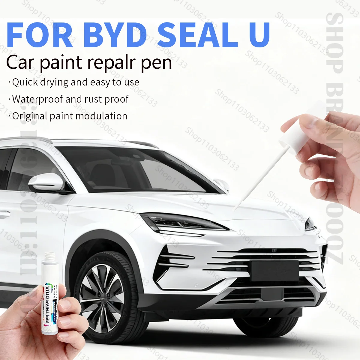

Для BYD Seal U 2023-2025 Ручка для ремонта краски Touch Up Засіб для удаления царапин Автоаксессуары «сделай сам» Черный Белый Коричневый Синий Серый Желтый Красный