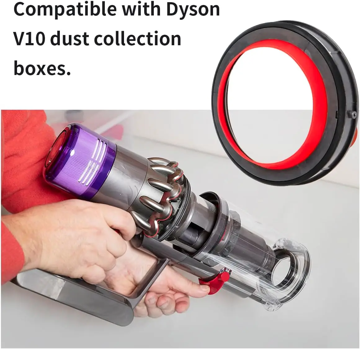 Dust Bin Part Sealing Ring Replacement for Dyson Cyclone V10 Vacuum Cleaner Dirt Cup Part Dust Bucket Bin Sealing Ring Assembly