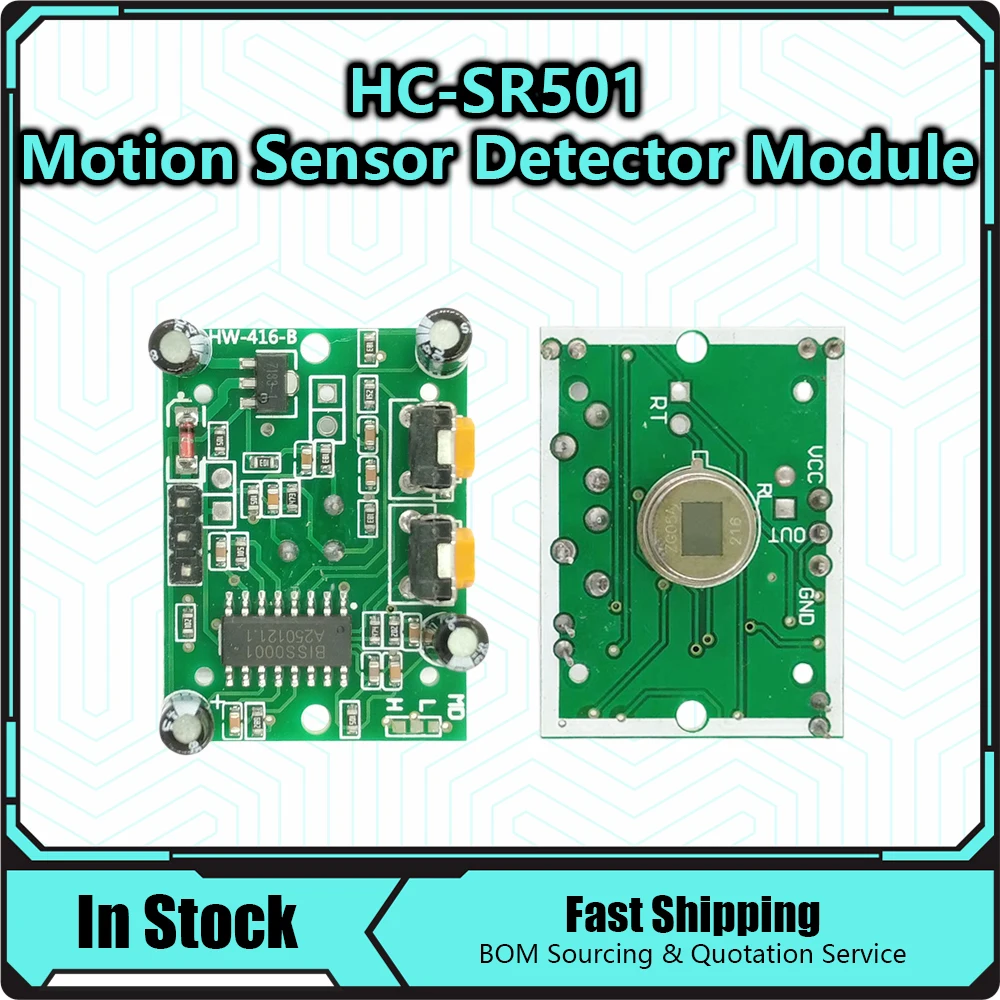 HC-SR501 Adjust IR Pyroelectric Infrared PIR Motion Sensor Detector Module Motion Sensor Detector Module HC SR501