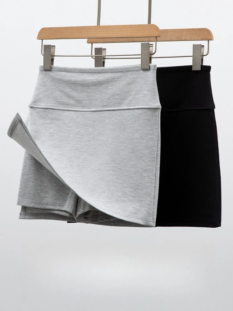 Women's Summer Skirt High Waist A Line Skort Y2K Vintage Athletic Skirt with Slit Anti Slip Shorts