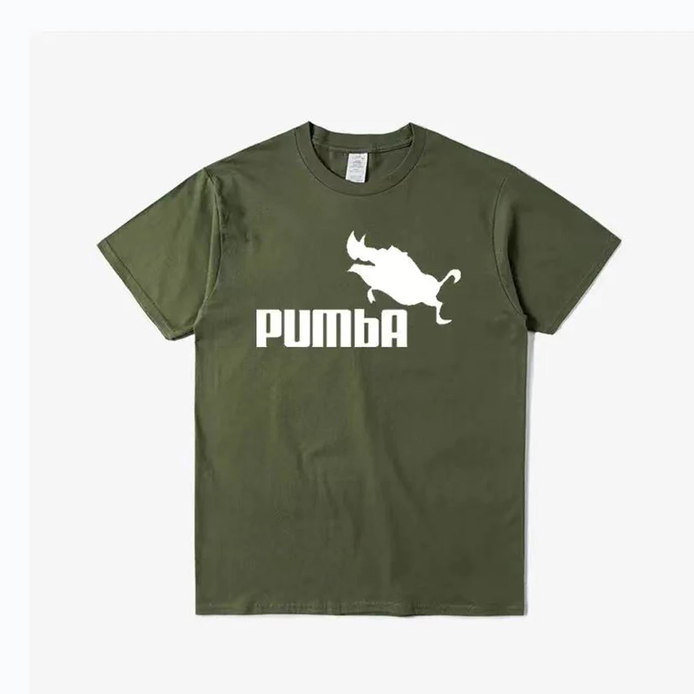 Fashion Funny Cool  Tee Cute T shirts Pumba Men Casual Short Sleeves Cotton Tops Summer Jersey Costume T-shirt  Unisex 80092