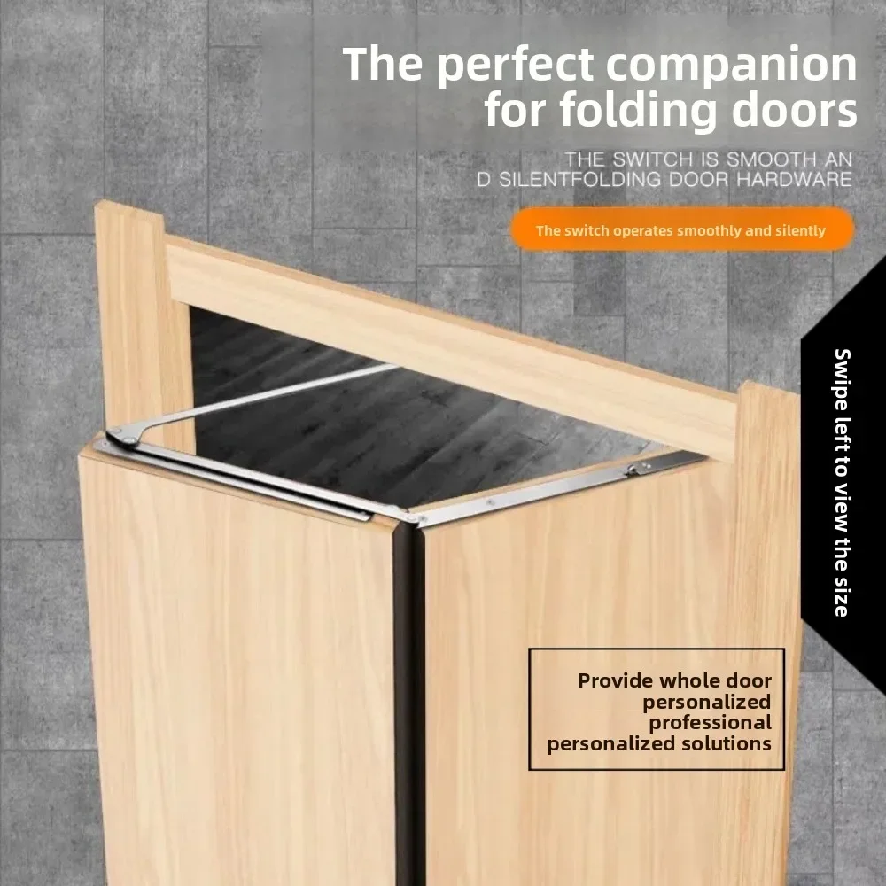 Folding door hardware accessories Full set of swing  without lower rail Flat folding 180 degree folio Wooden