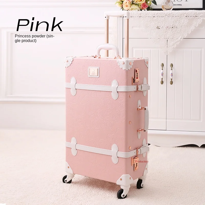 Vintage Suitcase Luxury Luggage Makeup Carry Case PU Good Quality Cabin Trip Suitcase Sets 20 24 26 28 inches