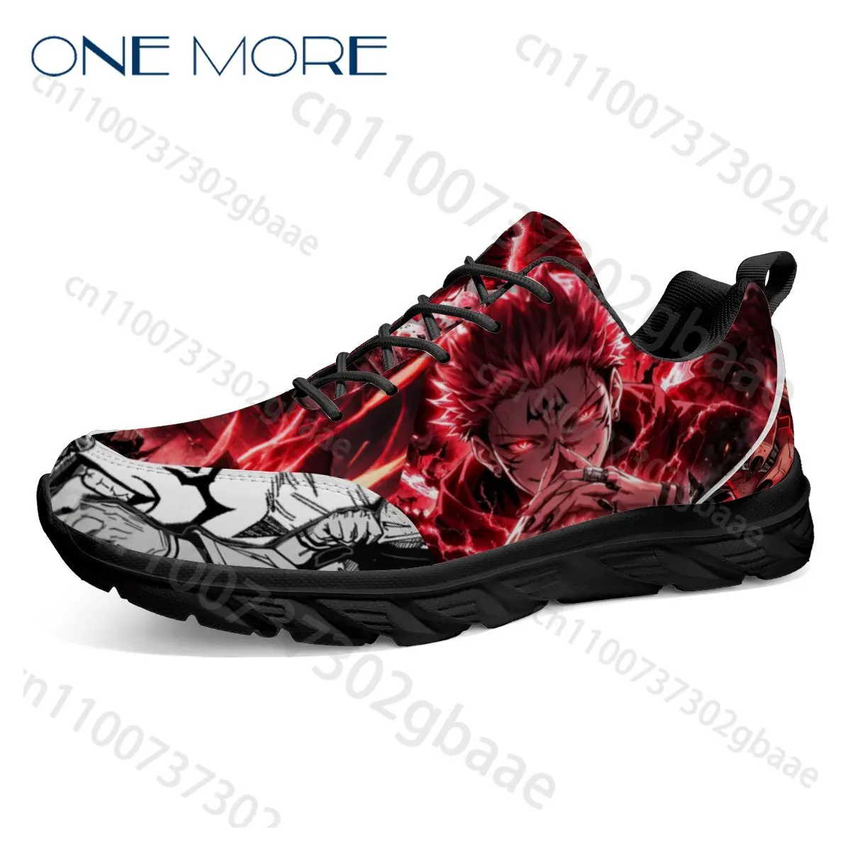 New Hot Selling Ryomen Sukuna Full Coverage Children Adult Shoes Design Boys Man Cool Black White Series Board Shoes Size 28-44