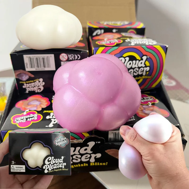 Schylling NeeDoh Cloud Pleaser Langsam aufsteigender Würfel Quetschspielzeug Stressabbau Fidget Toy Anti-Angstzustand für ADHS Fokus