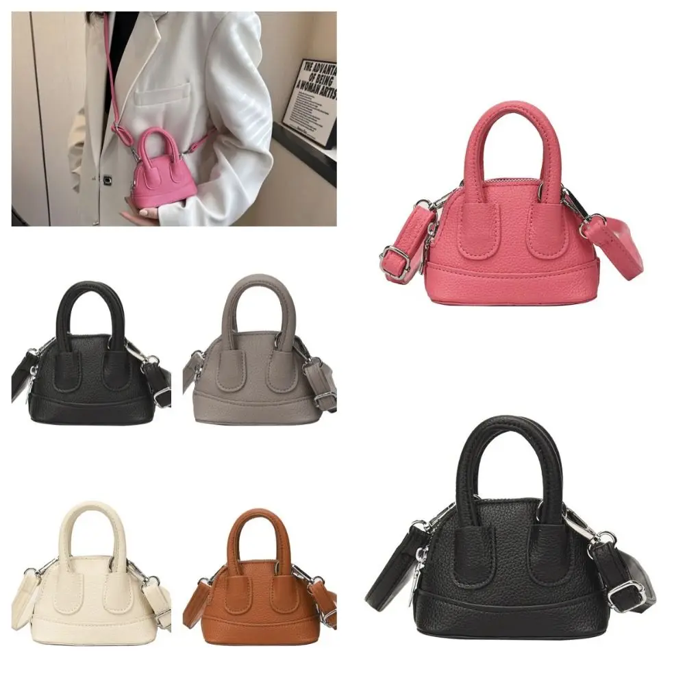 

Solid Color Mini PU Crossbody Bag Handbag Small Square Bag Parent-child Bag PU Leather Fashion Design Sweet Shoulder Bag Girls