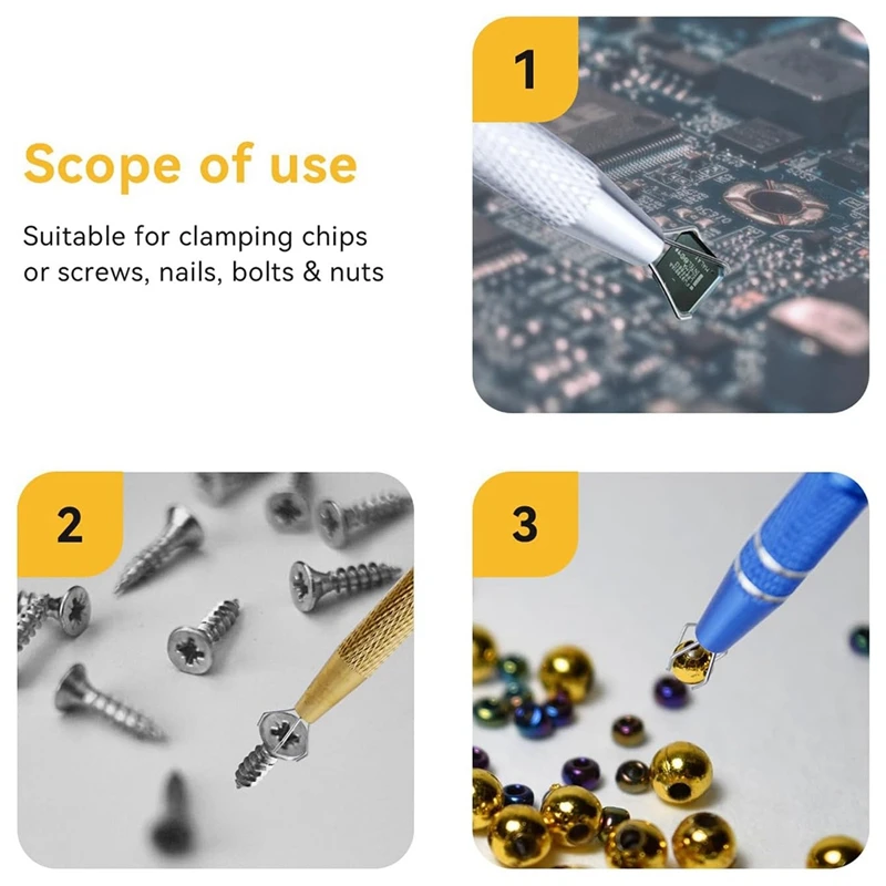 ステンレス鋼ジュエリーピックアップツール、ピアスボールグラバー、パールグラバーツール、4個