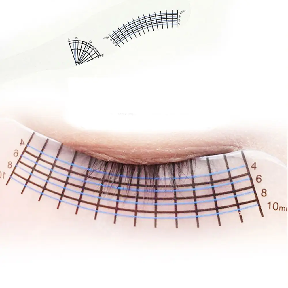 Extension Tool Eyelashes Length Ruler Eyelash Measuring Ruler Lashes Symmetrical Positioning Eyelashes Curling Degree Ruler