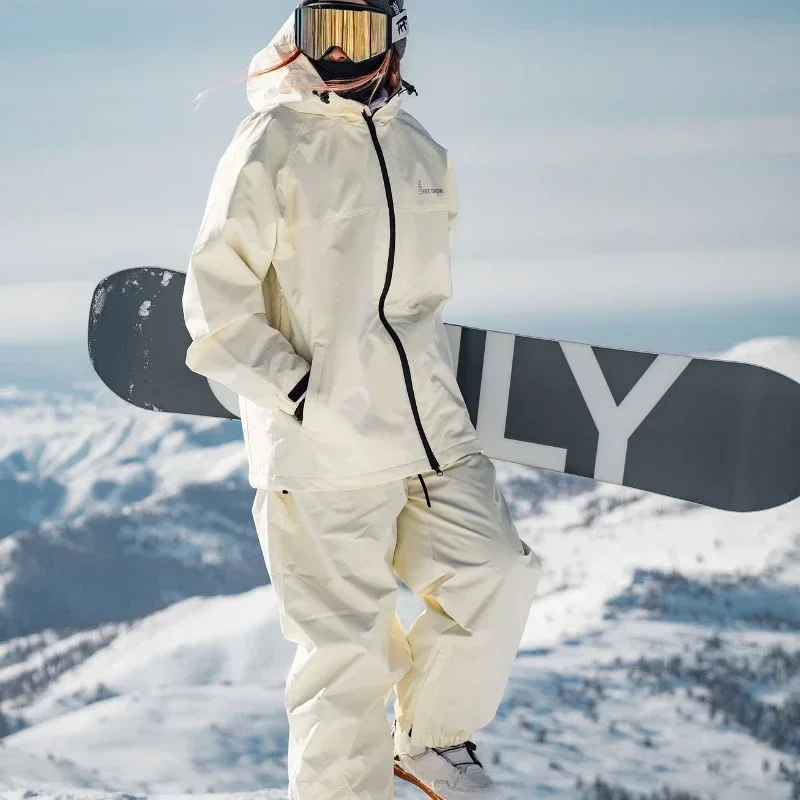 Traje de esquí para hombre y mujer, ropa cálida para Snowboard, esquí de montaña, impermeable, chaqueta de nieve, conjuntos de pantalones, invierno, 2025