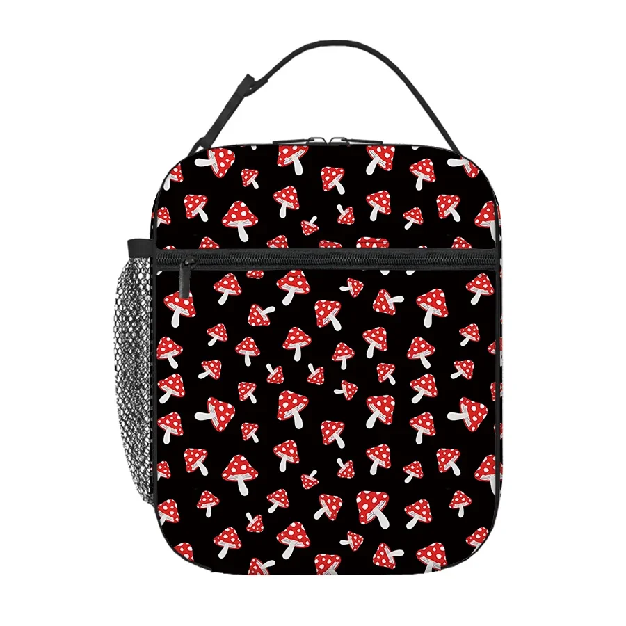 

Red Mushroom Pattern Handheld Lunch Bag For Boy And Girls Best Gifts 3D Cartoon Lunch Box Bag School Backpack For Children