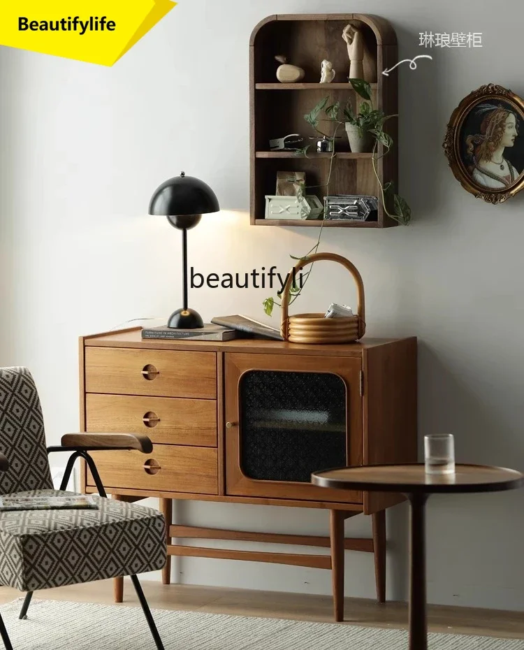 

LL A57 Burma old teak dining room storage cabinet entry porch cabinet solid wood dish cabinet living room