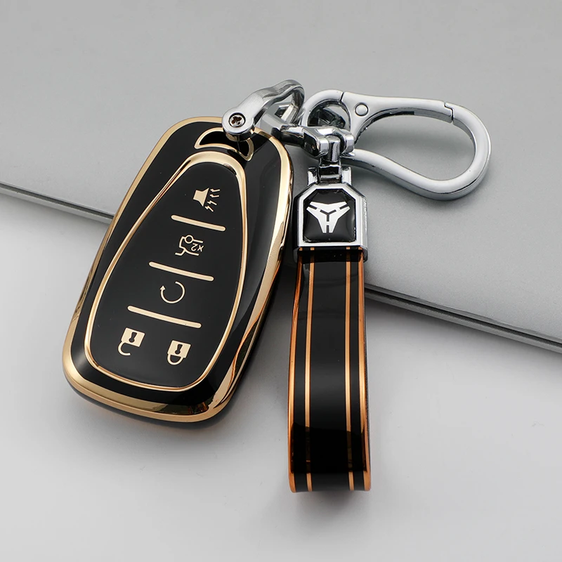 4 5Button TPU Car Key Case Cover for Chevrolet Chevy Malibu Camaro Cruze Traverse Spark Equinox Sonic Volt Protect Shell