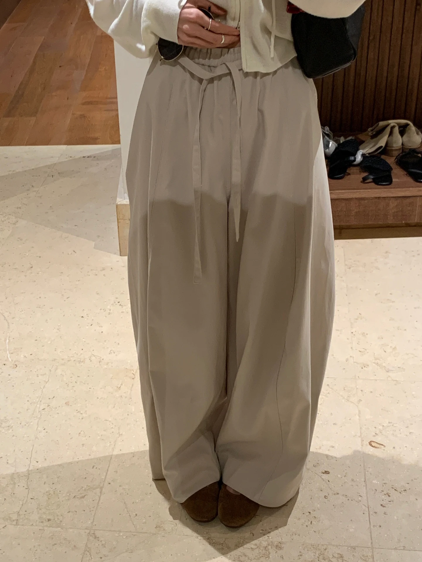 

Faionable Korean Sle High Waist Wide Leg Casual Pants Women's Loose Comfortable Slimming Effect Belted Leisure Trousers
