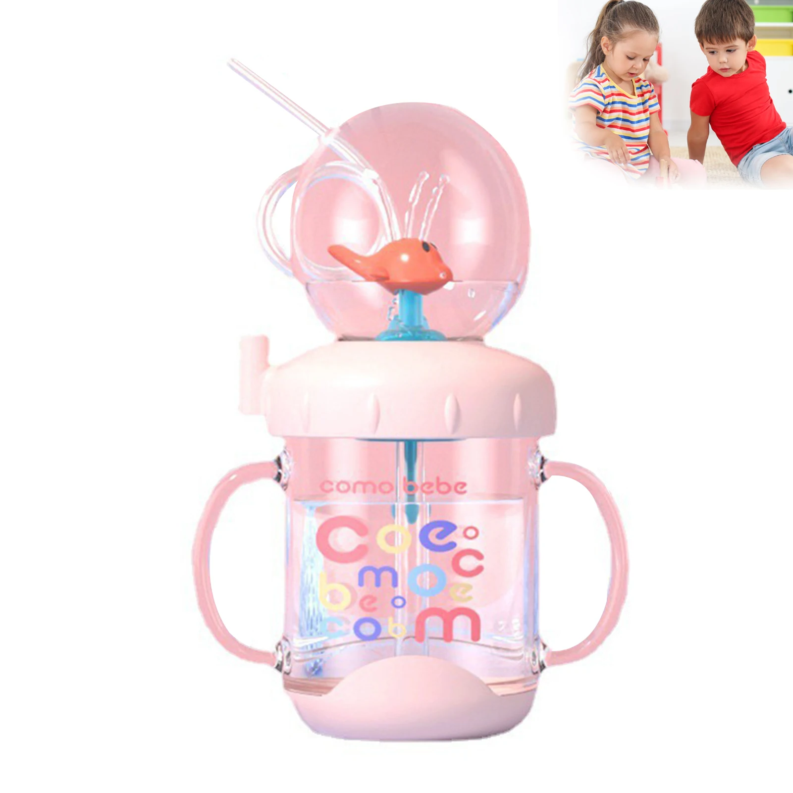 Whale Spray Water Drink Bottle Safe Material Ingenious Design Kids Drinkware Promote Brain and Nerve Development xobw