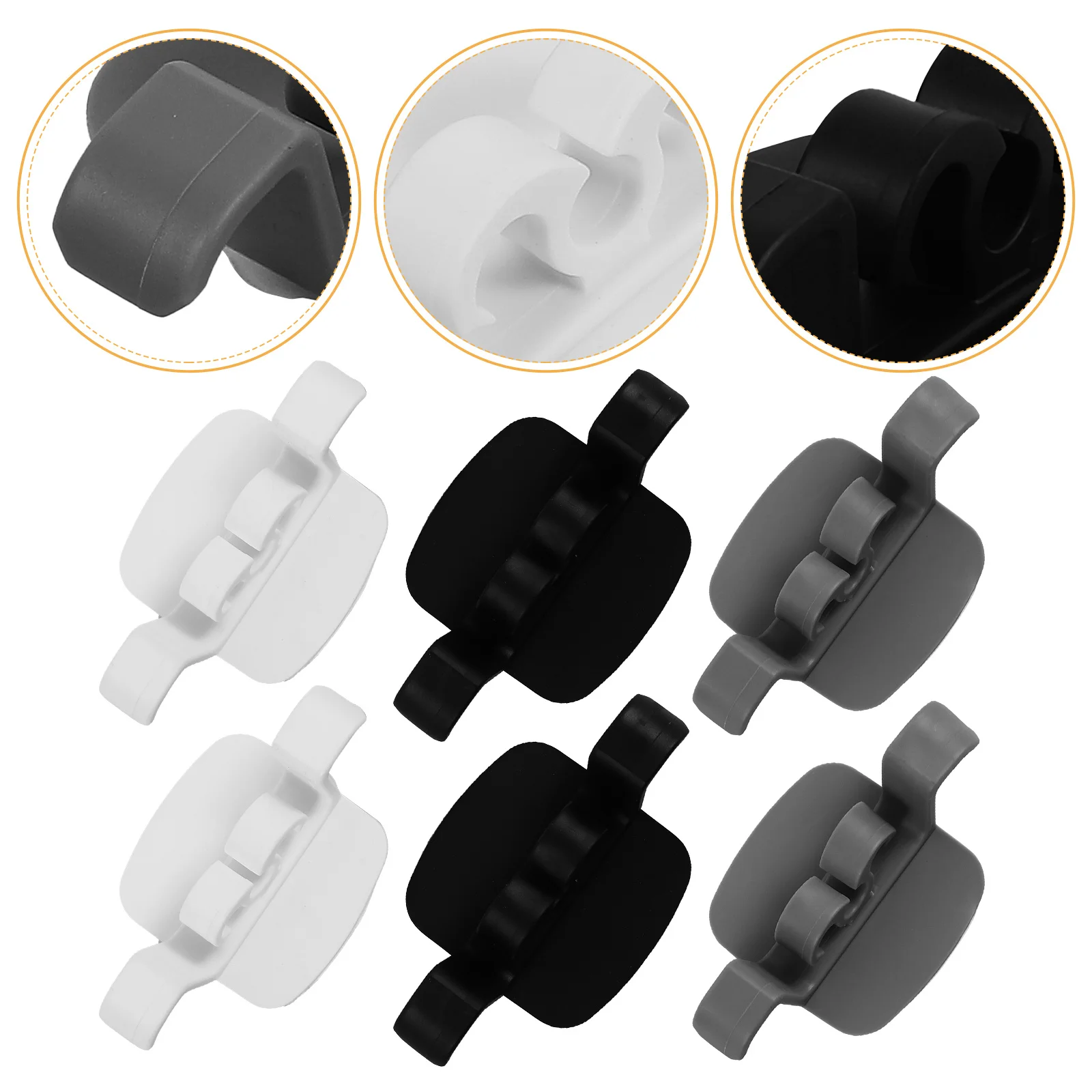 

6Pcs Pen Holder Clip Self Adhesive Whiteboard Markers Holder Portable Pencil Clamp for Colleagues Nurses Teachers Smooth Surface