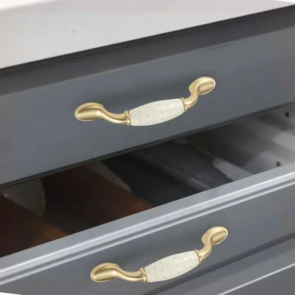 

Creative Vintage Wardrobe Door Pulls Rustproof Wear Resistant Furniture Handle Ceramic Chinese Style Drawer Knobs Shoe Cabinet