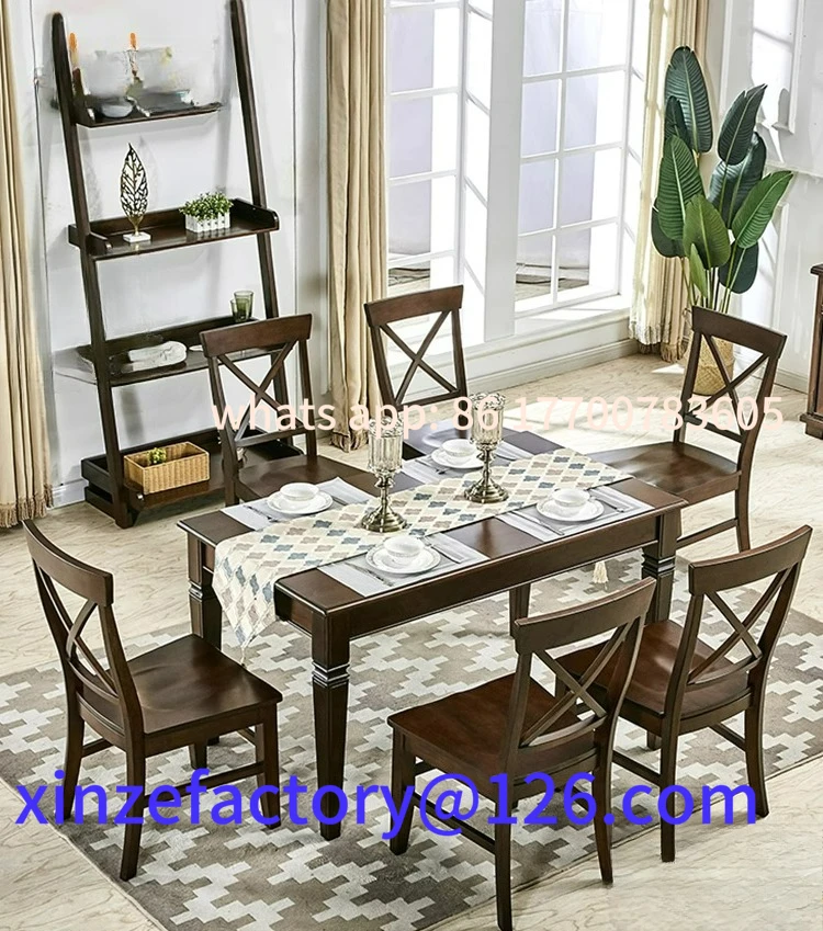

Customizable solid wood dining table household small apartment dining table combination long table