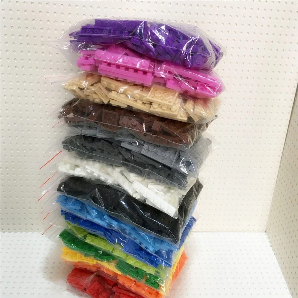 

1500Pcs/Lot 15 Colors Bulk Building Block Bricks For Kids Toys Mixed 8 Models Compatible with Plate 1x1 1x2 1x3 1x4....2x4