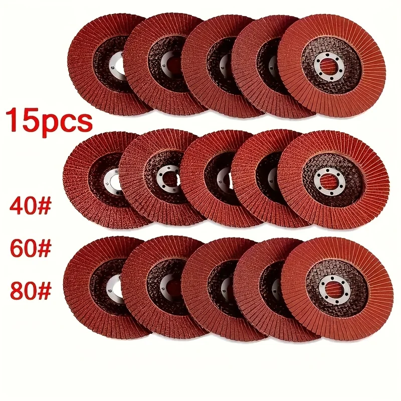 

15Pcs Aluminum Sheet Scrub Sheet, 4.5 in (115 mm) - 40/60/80 Grain Size, for Angle Grinders, Zirconia Abrasives