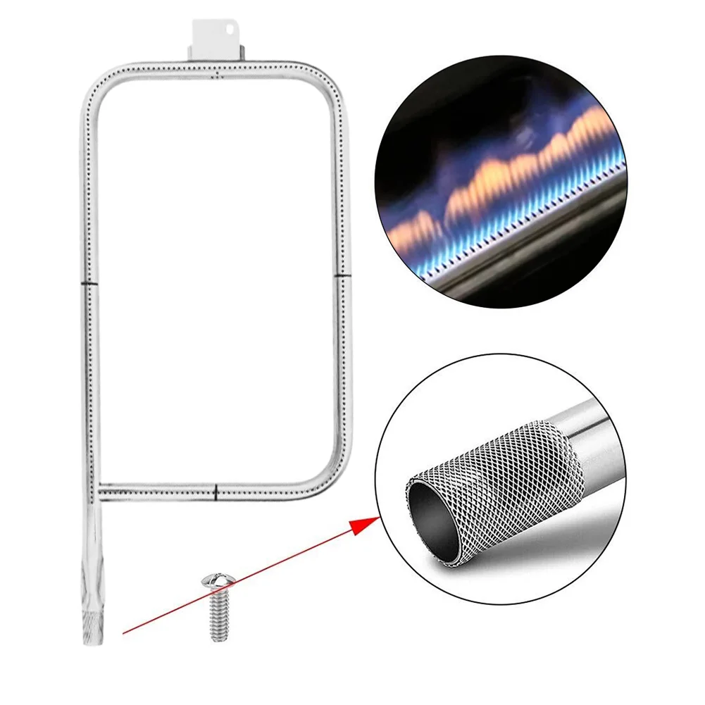

Stainless Steel Burner Tube with Screws P-Type Grill Burner Tube Gas Grill Burner Tube for Weber Q300/Q320 Q3000/Q3200 Gas Grill