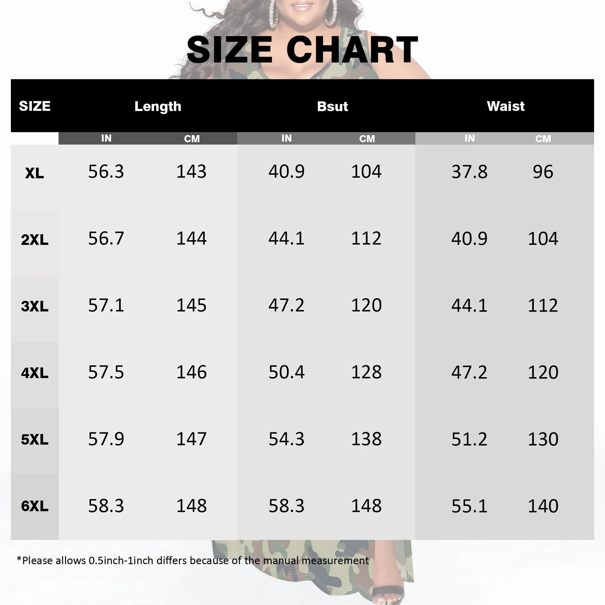 Camo Print Wrap Maxi Dress XL-6XL – Sleeveless V-Neck Split Bodycon Gown for Women Streetwear or Outdoor Party Look