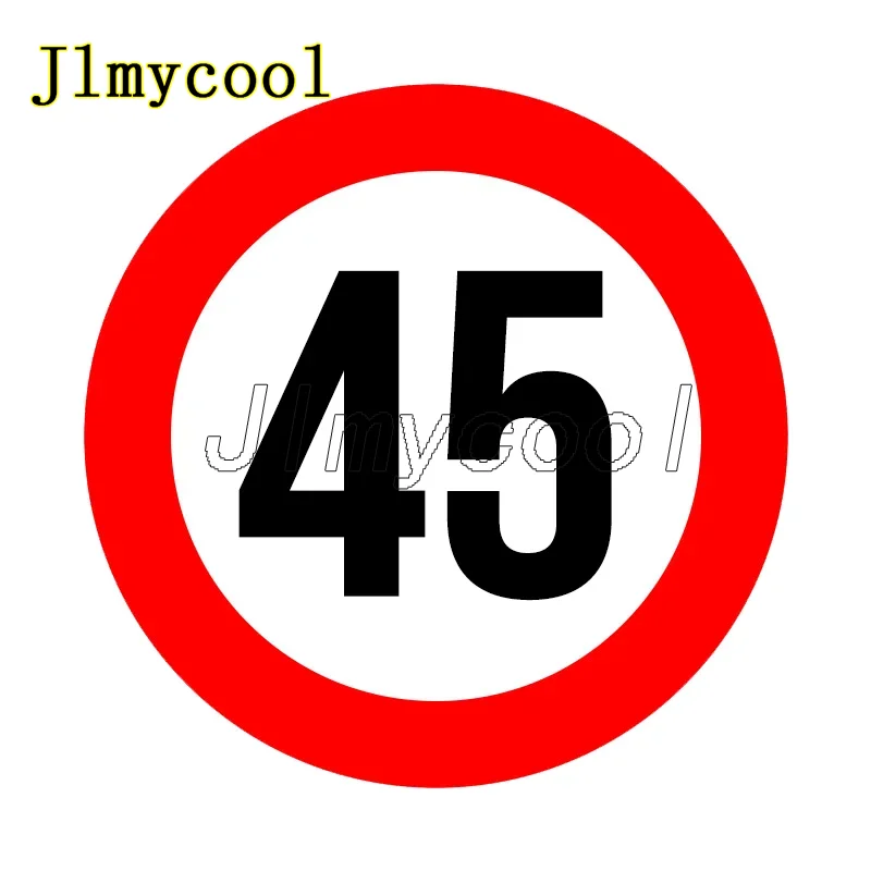 Speed Limit (45 km), Ø 15 cm Self-adhesive Decal Car Sticker Waterproof Auto Decors Decal Sticker XCT065