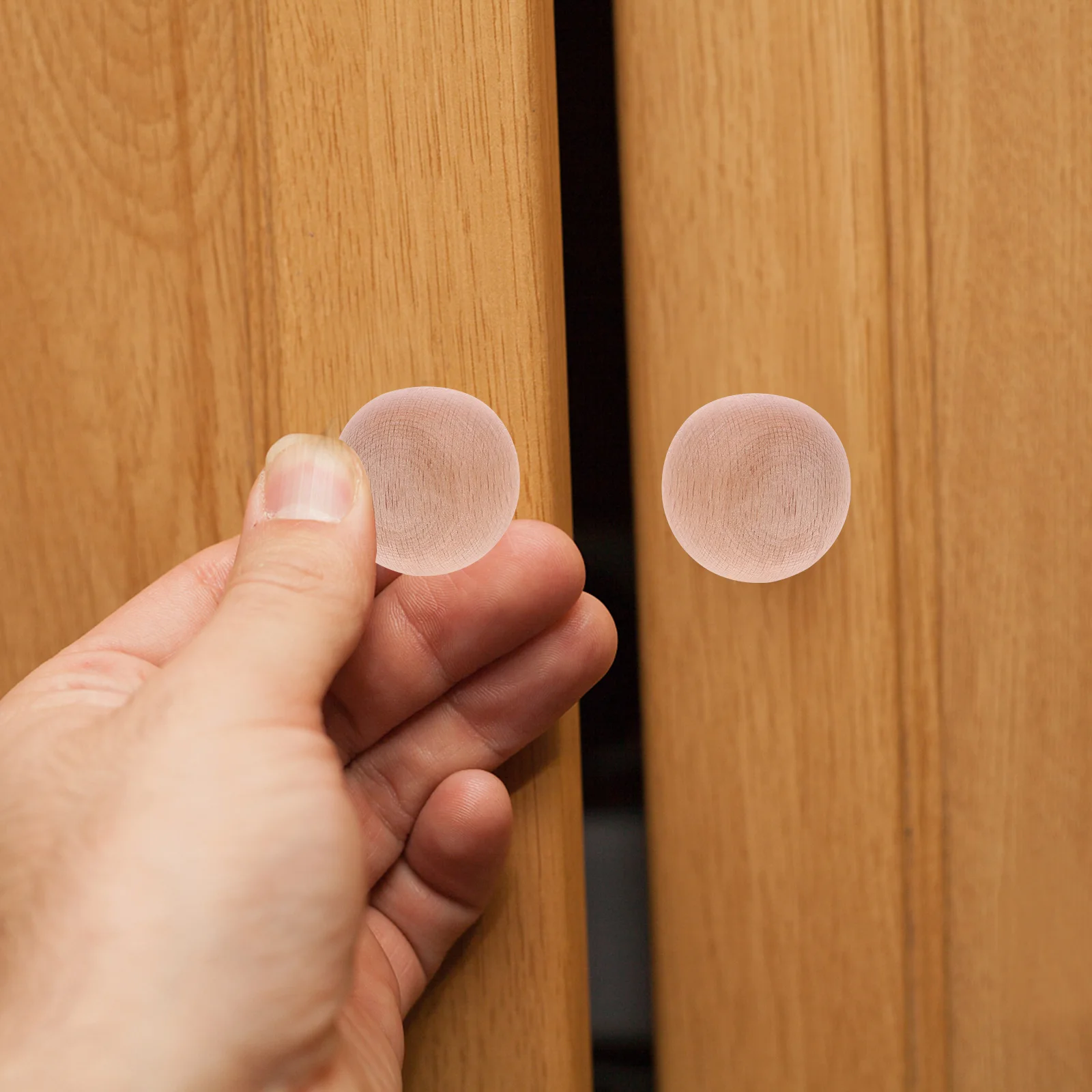 

4 pcs Wooden Ball Knob 1 5 Inch Smooth Surface Kitchen Cupboard Bathroom Drawer Bedroom Closet Furniture Craft Project Wooden