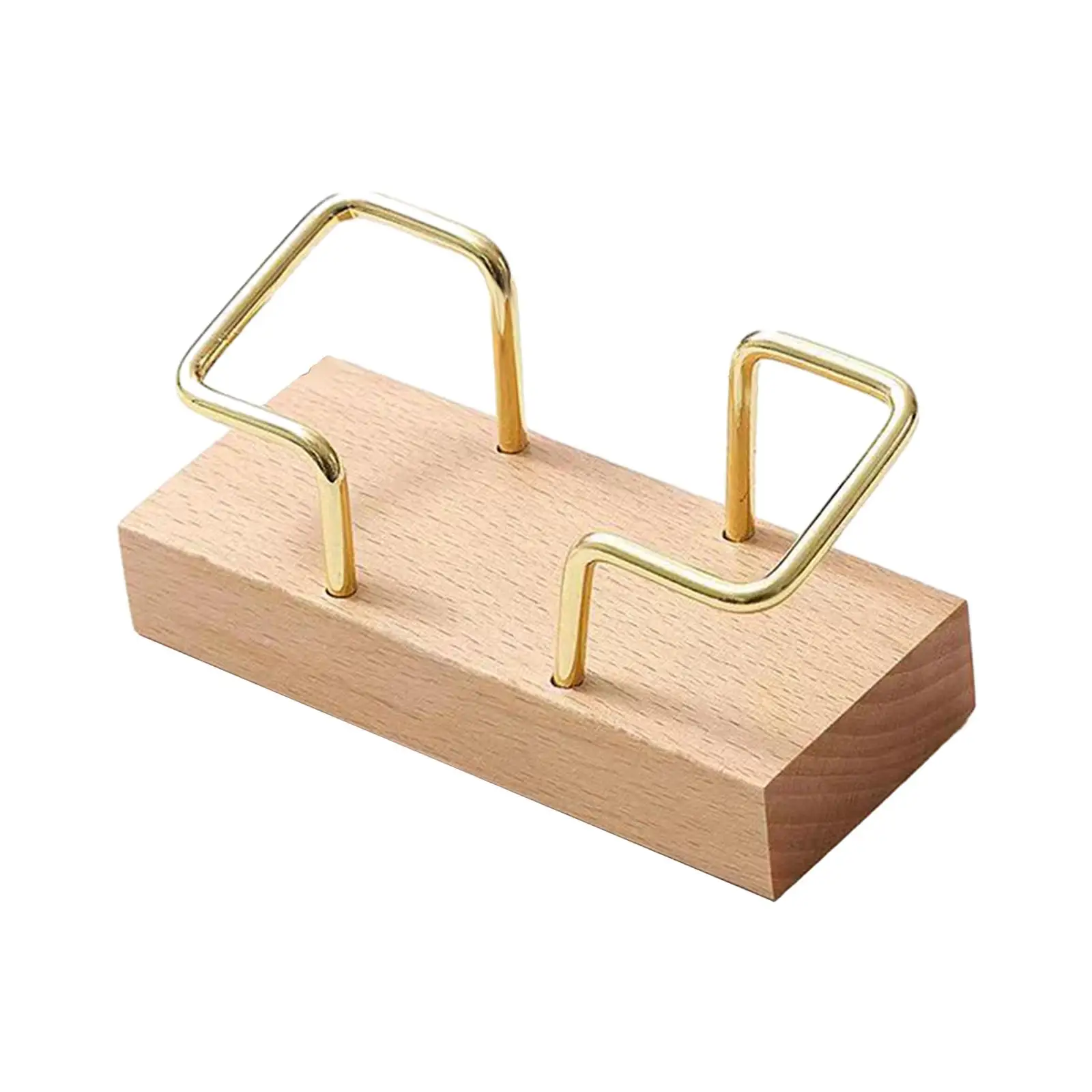 Wood Business Card Display Holder Delicate Desktop Business Card Stand 70 Card Capacity Stable Simple for Desk Tabletop