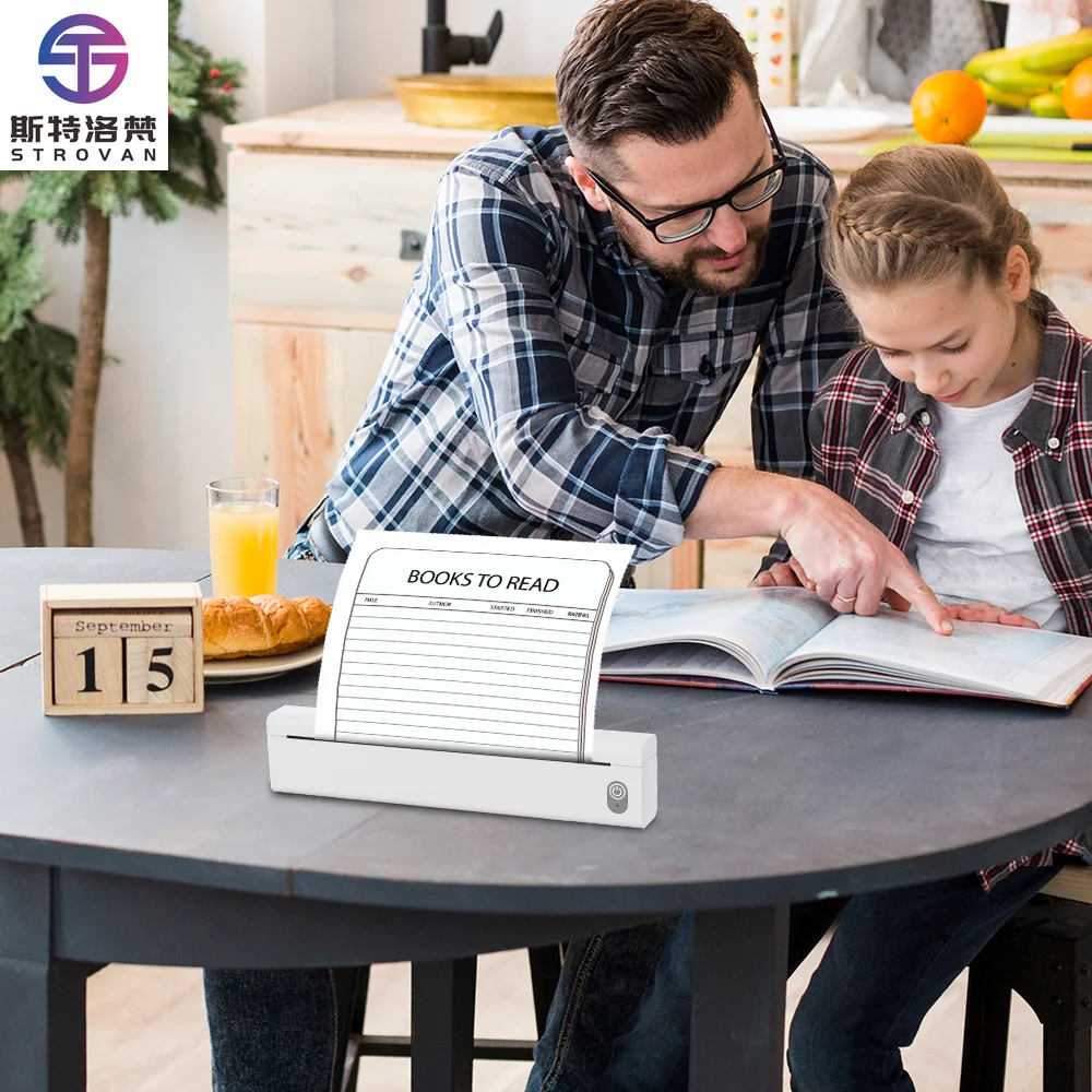 

A4 Portable Mini Thermal Printer Modern Design for Travel & Documents Handheld for Bluetooth Wireless Stock Available