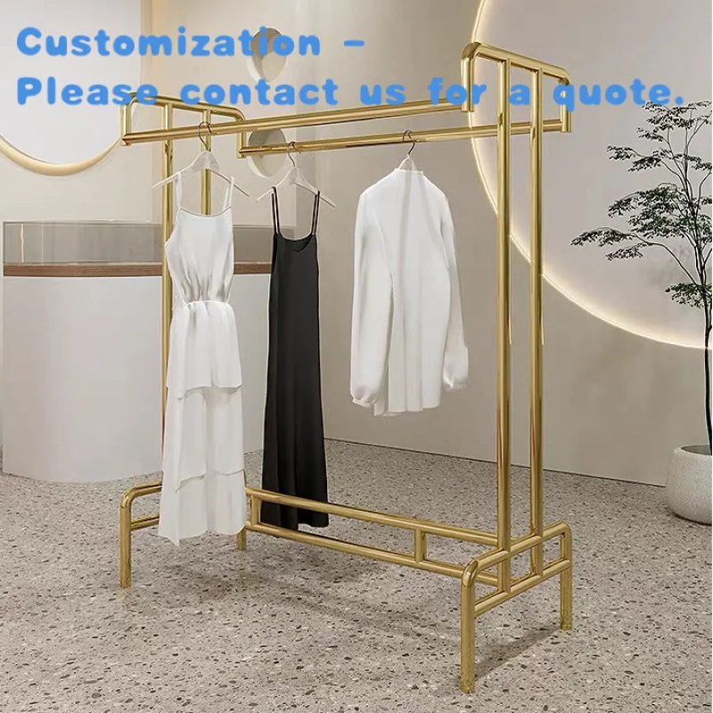 

custom.Retail Bridal Store Heavy Duty Clothing Rack Double Hanging Rail Clothing Garment Rack Boutique Clothing Display Rack on