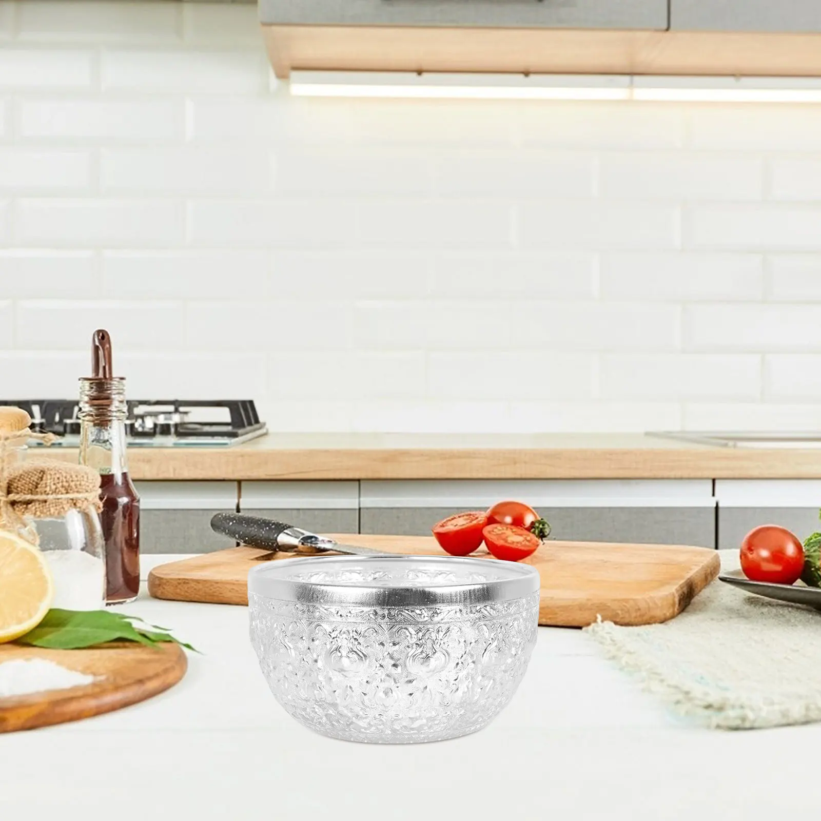 

Metal Bowls for Soup Salad Pasta Fruit H Carved Grade Safe Material Hot Cold Meals Household Restaurant