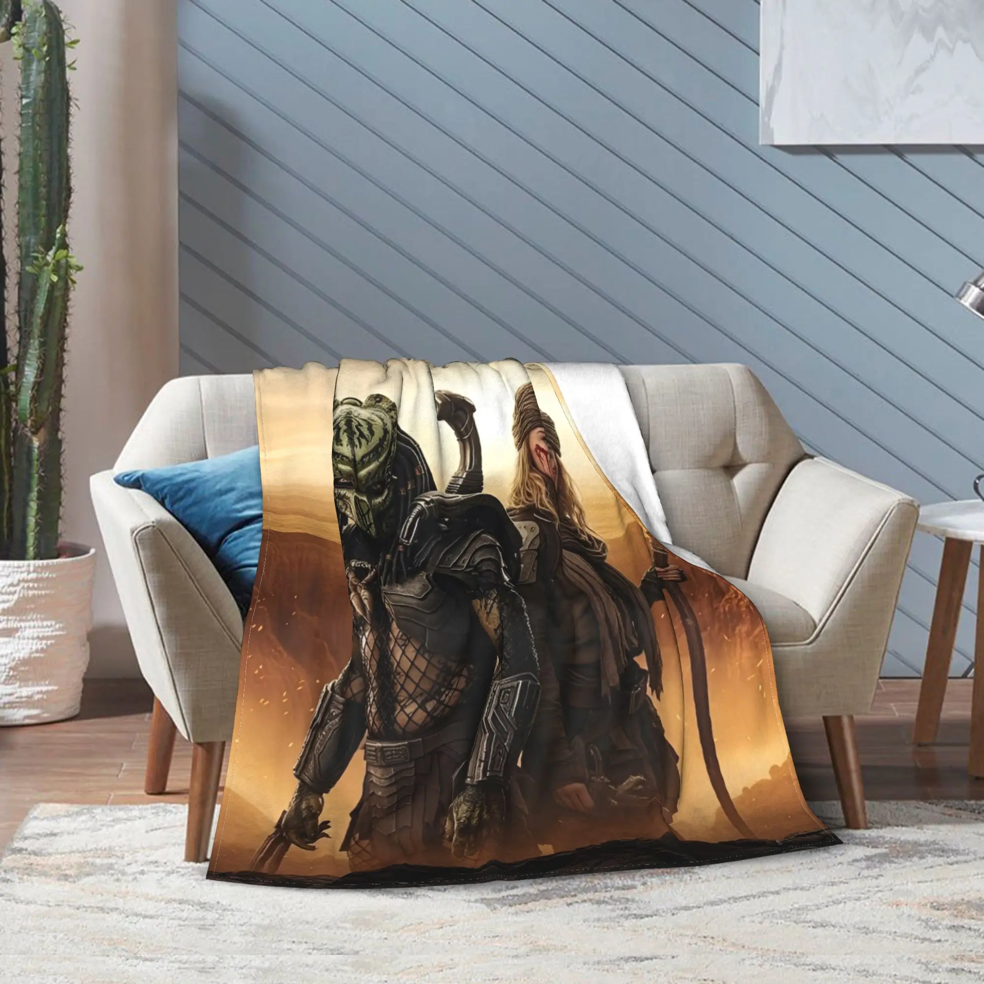 2025 المفترس: بطانية رمي الأراضي الأريكة بطانية قطيفة ناعمة غامضة مقاس 50 × 60 بوصة مفارش سرير متعددة الأحجام لجميع المواسم