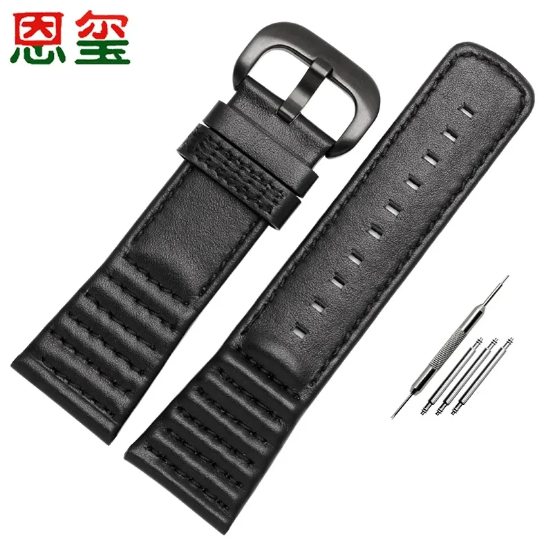 Genuine Leather Wristband For Friday V3/01/P3C/02/M2 Mechanical Watch Black Cow Leather Bracelet 28mm