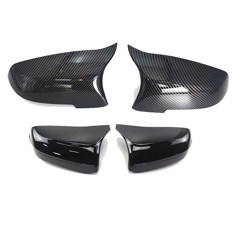 

For BMW 5 6 Series F10 F11 F18 F07 F06 F12 F13 F01 F02 2013-2016 Gloss Black Carbon Fiber Door Mirror Shell Side Rearview Cover