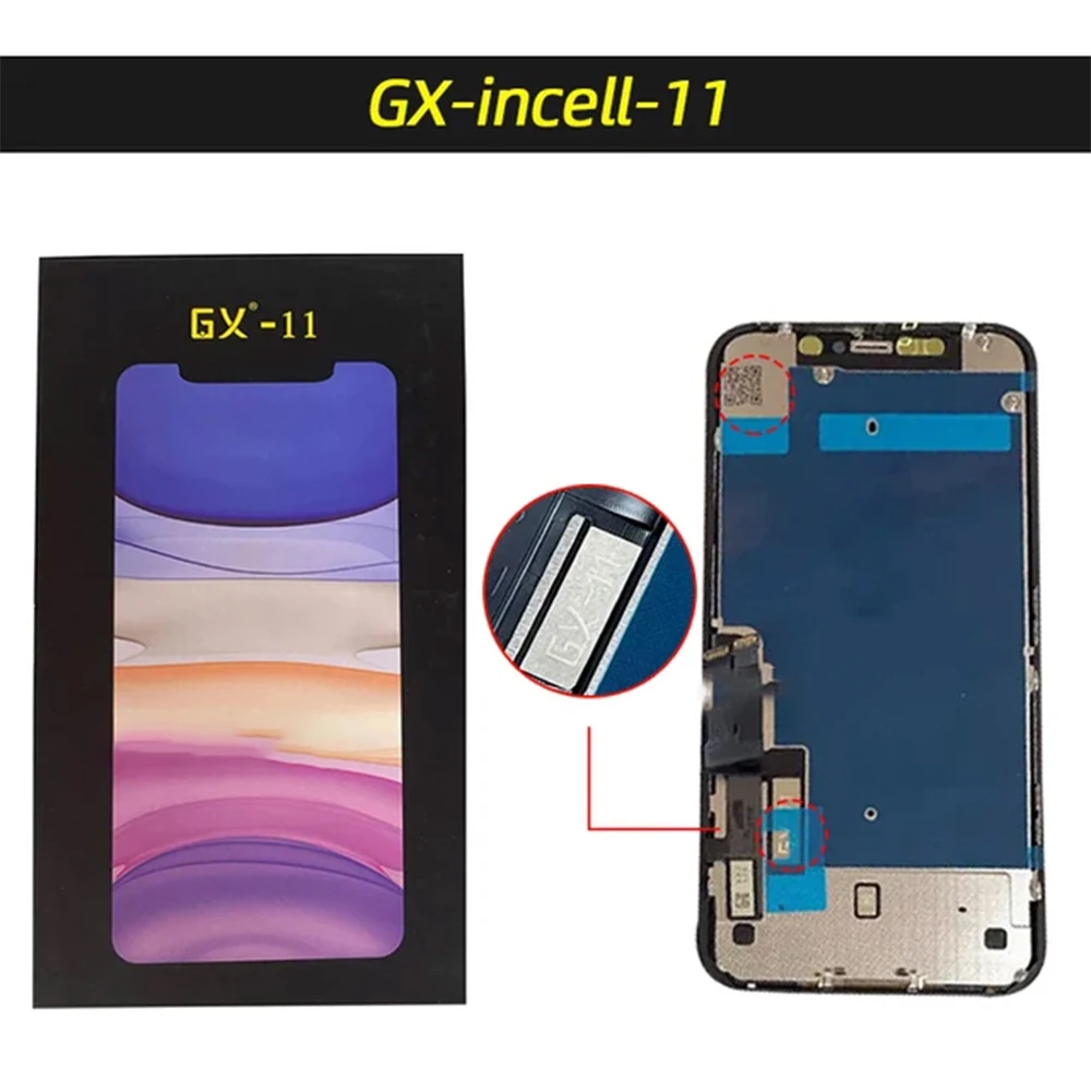 GX AAA+ AMOLED For iPhone 11 Display 11 OLED Best GX Hard OLED For iPhone 11 LCD Screen AMOLED Digitizer Assembly Replacement