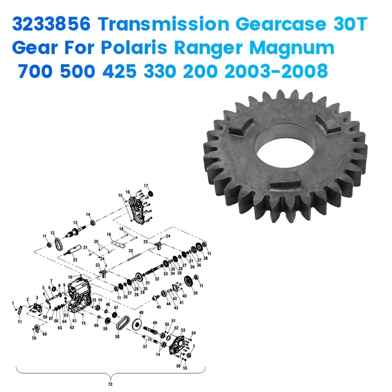 3233856 Transmission Gearcase 30T Gear For Polaris Ranger Magnum 330 Crew 700 500 425 330 200 2003-2008