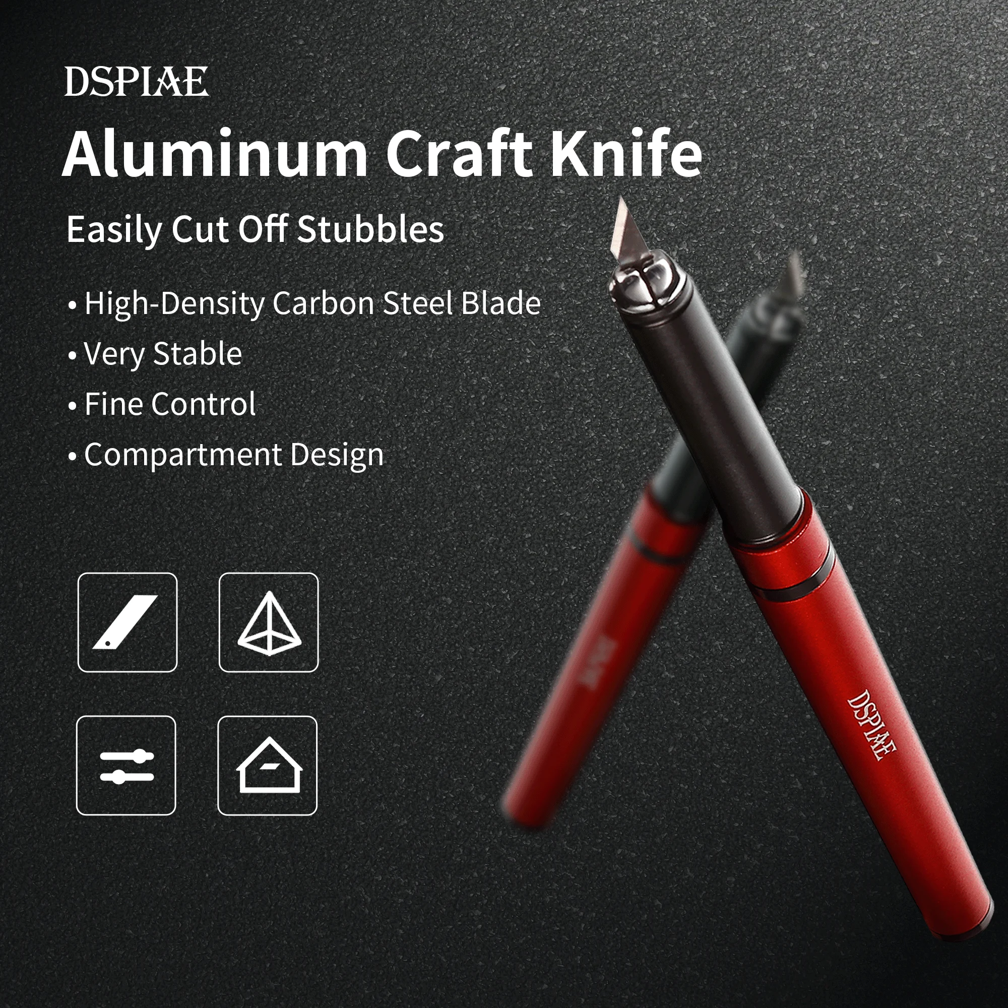 

DSPIAE DK-1 Aluminum Alloy Carving Pen Knife For Gundam Model Making Hobby Tools DIY Accessory