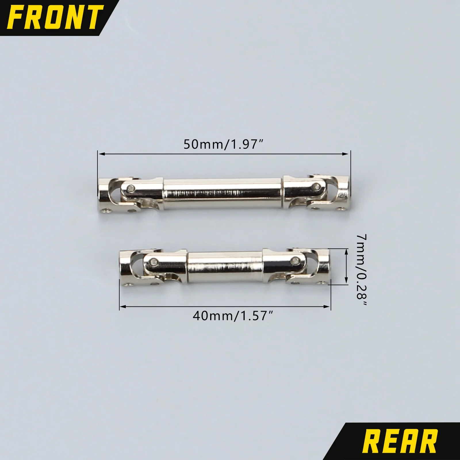 RCAWD Hardened #45 steel center driveshaft set for Axial 1-24 SCX24 AXI00001 AXI00002 Wrangler and Chevrolet C10 upgraded part