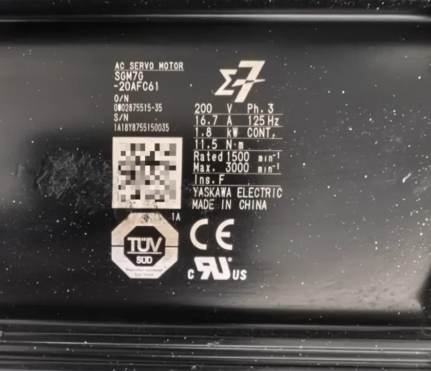 SGM7G-20AFC61 Used Servo Motor SGM7G 20AFC61，Fast shipping